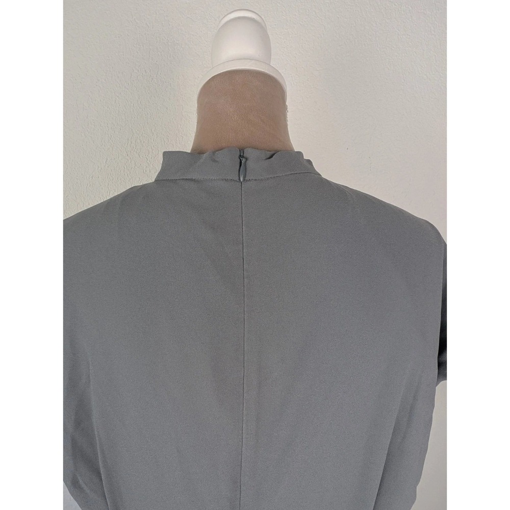 MM LaFleur 8 Adelaide Dress Gray Minimalist Office Business Travel Sheath Modest - Picture 11 of 13